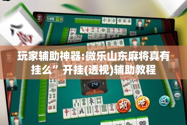 安装程序教程“微信里打麻将必赢神”开挂(透视)辅助神器
