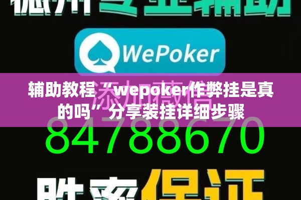 辅助教程“wepoker作弊挂是真的吗	”分享装挂详细步骤