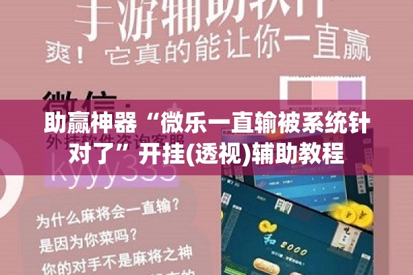 可用版本“微乐湖南麻将赢牌技巧”开挂辅助脚本+详细开挂安装教程