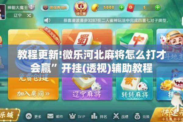 安装程序教程“微乐山东麻将有挂吗”其实确实有挂