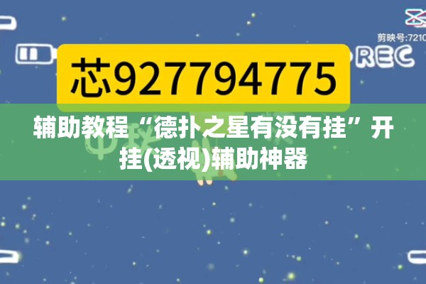 辅助教程“德扑之星有没有挂”开挂(透视)辅助神器