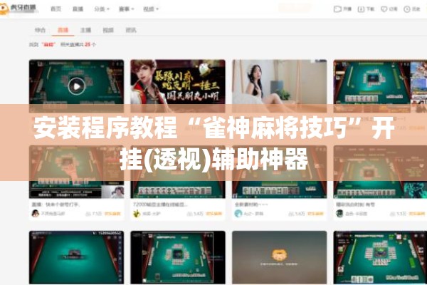 安装程序教程“雀神麻将技巧”开挂(透视)辅助神器