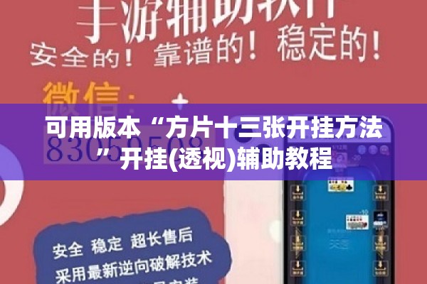可用版本“方片十三张开挂方法”开挂(透视)辅助教程