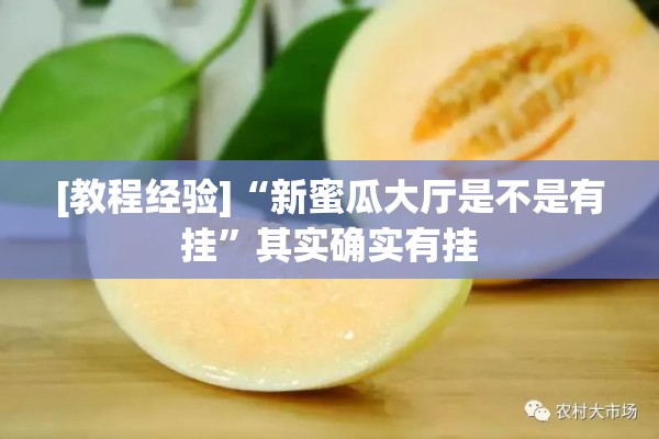 [教程经验]“新蜜瓜大厅是不是有挂”其实确实有挂