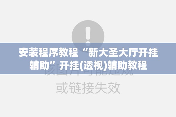 安装程序教程“新大圣大厅开挂辅助	”开挂(透视)辅助教程