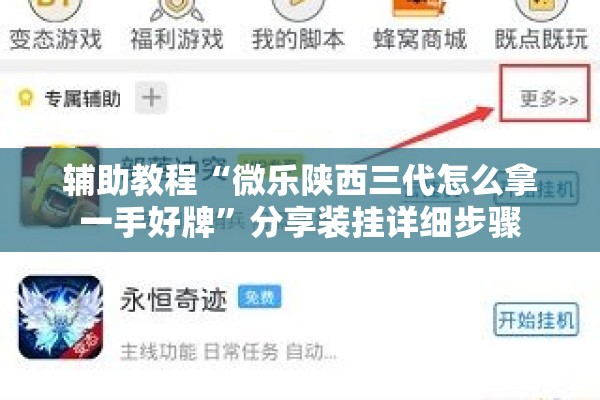 辅助教程“微乐陕西三代怎么拿一手好牌	”分享装挂详细步骤