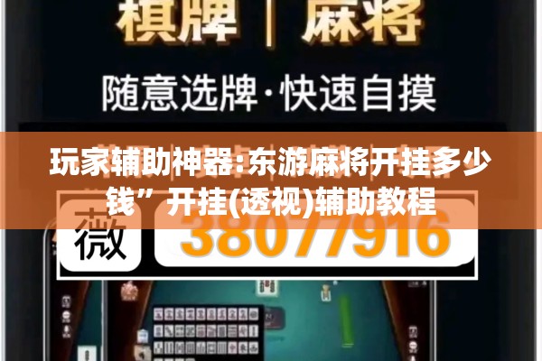 玩家辅助神器:东游麻将开挂多少钱”开挂(透视)辅助教程
