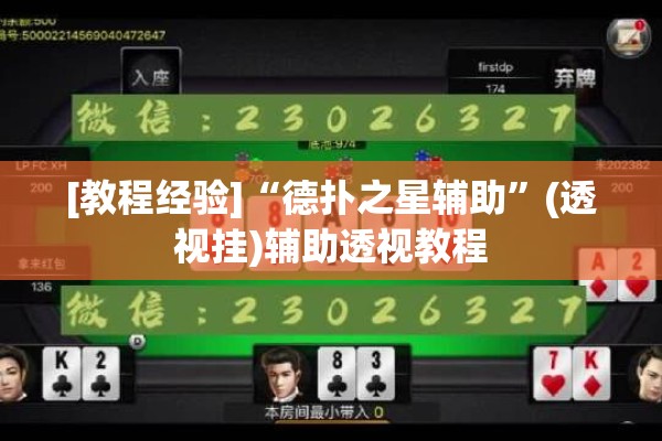 [教程经验]“德扑之星辅助”(透视挂)辅助透视教程