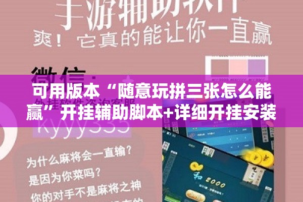 可用版本“随意玩拼三张怎么能赢	”开挂辅助脚本+详细开挂安装教程